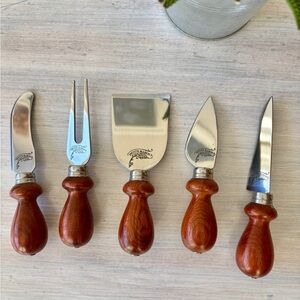 Petite Maison by Wildly Delicious 5‑Piece Cheese Knife Set with Rosewood Handles